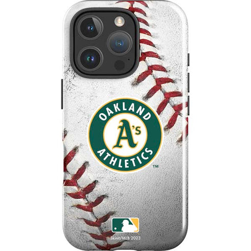 MLB Oakland Athletics Game Ball iPhone 16 Pro Impact Case